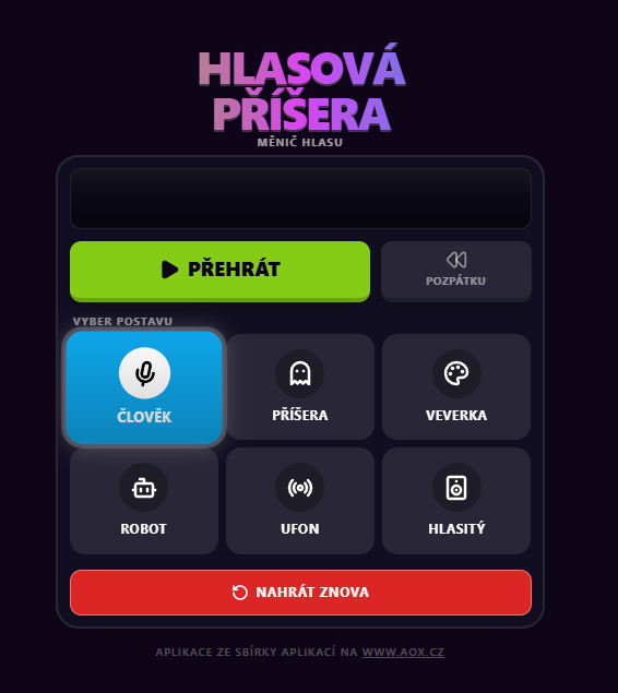 Hlasová příšera - Měnič hlasu